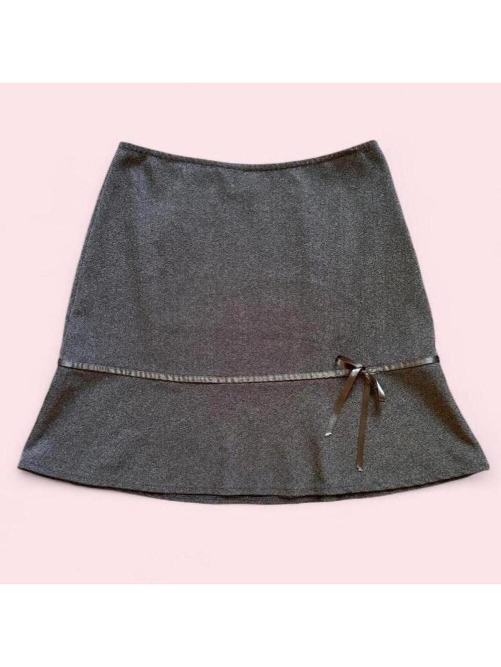 Vintage Fashion Bug black midi skirt with bow